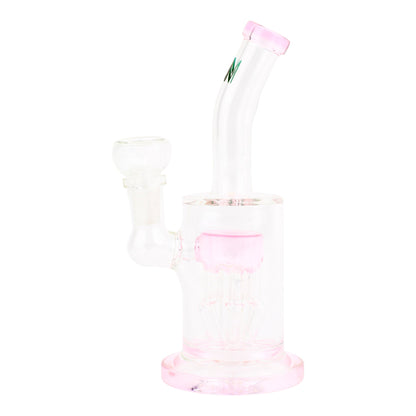 Pink Tilted Tree Perc Bong - 7in - hqdtechusa