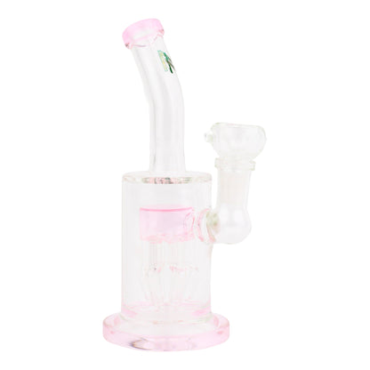 Pink Tilted Tree Perc Bong - 7in - hqdtechusa