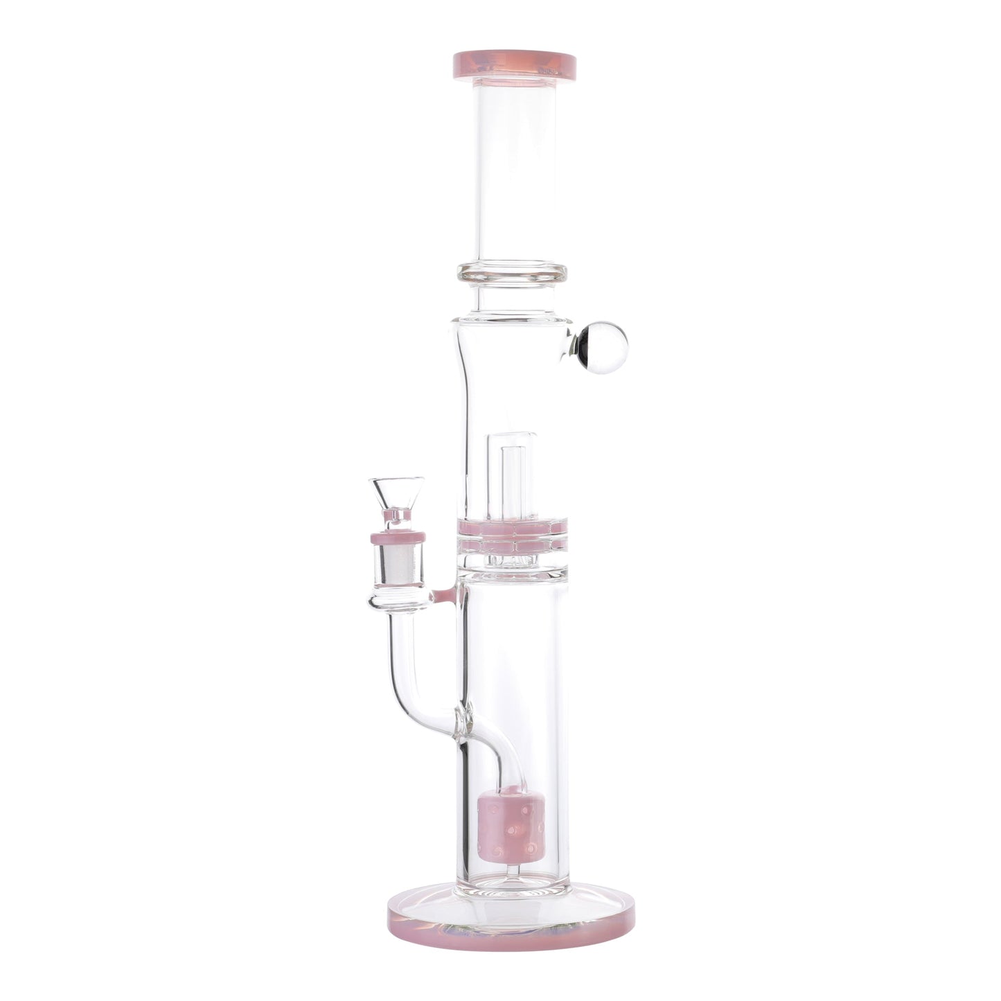 Pink Tower of Power Percolator Bong - 16in