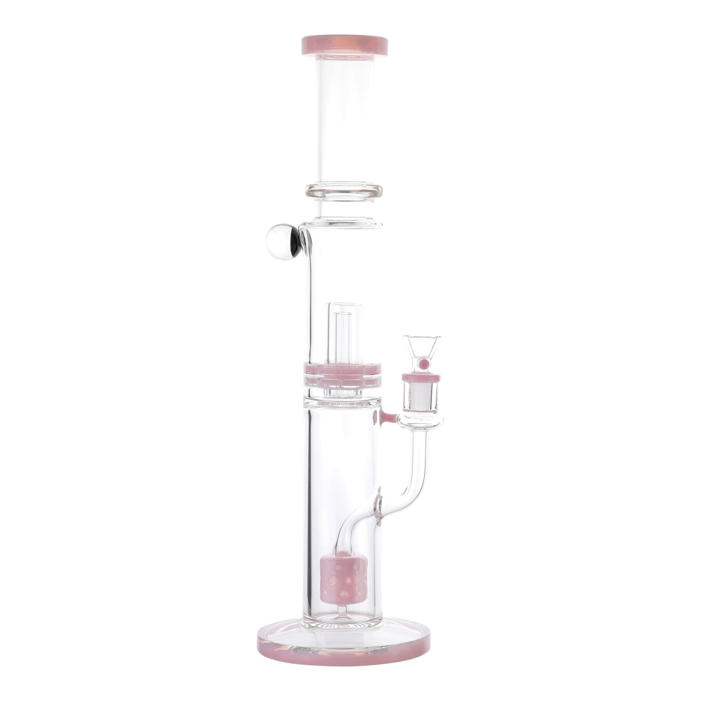 Pink Tower of Power Percolator Bong - 16in