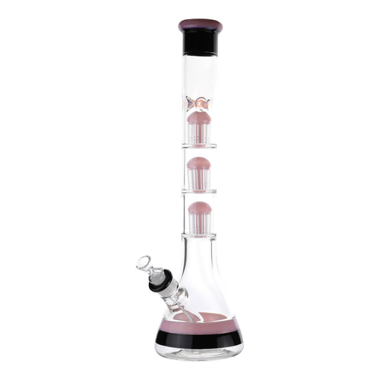 Pink Triple Dipped Tree Perc Bong - 18in - hqdtechusa