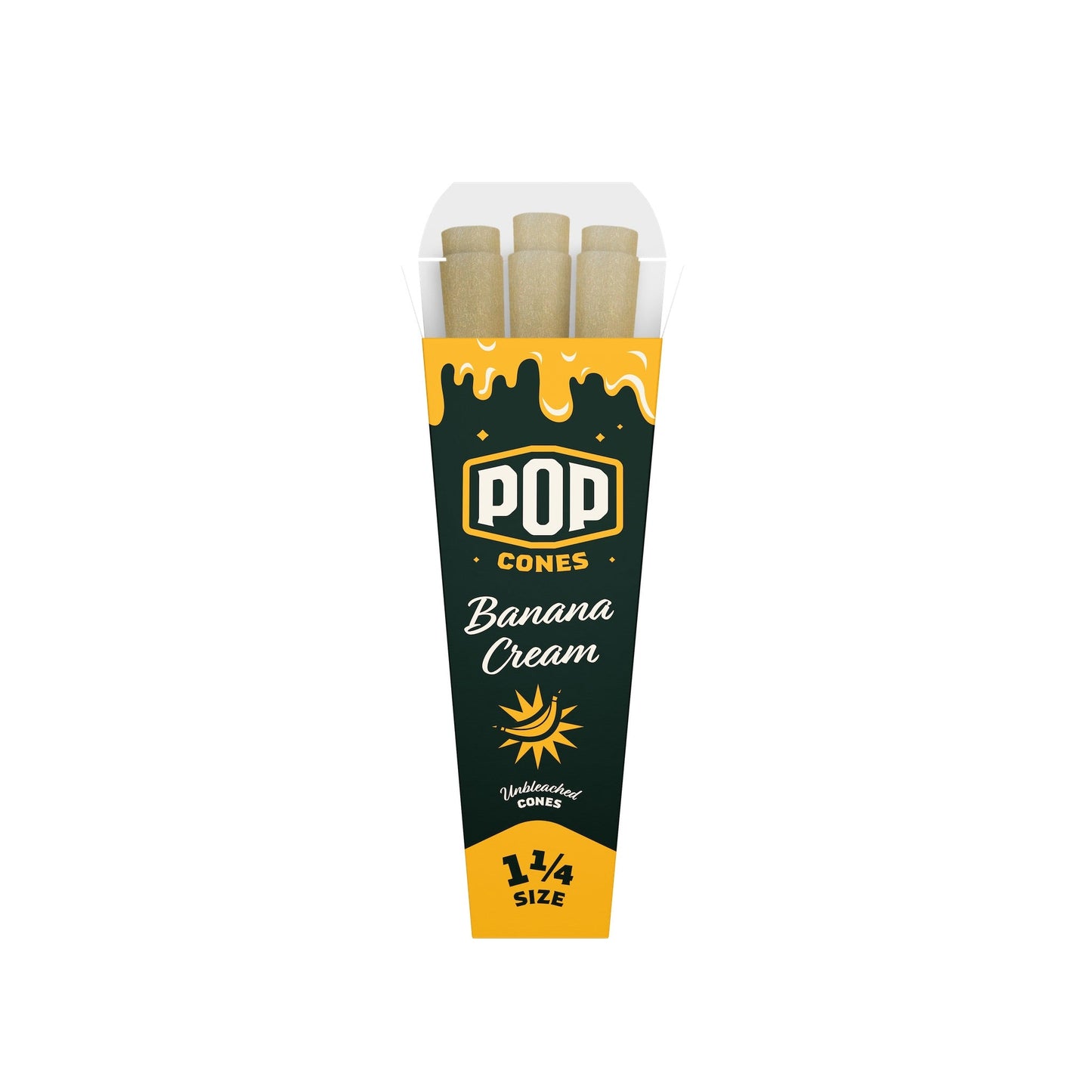 Pop Cones Unbleached 1 1/4" - 6ct