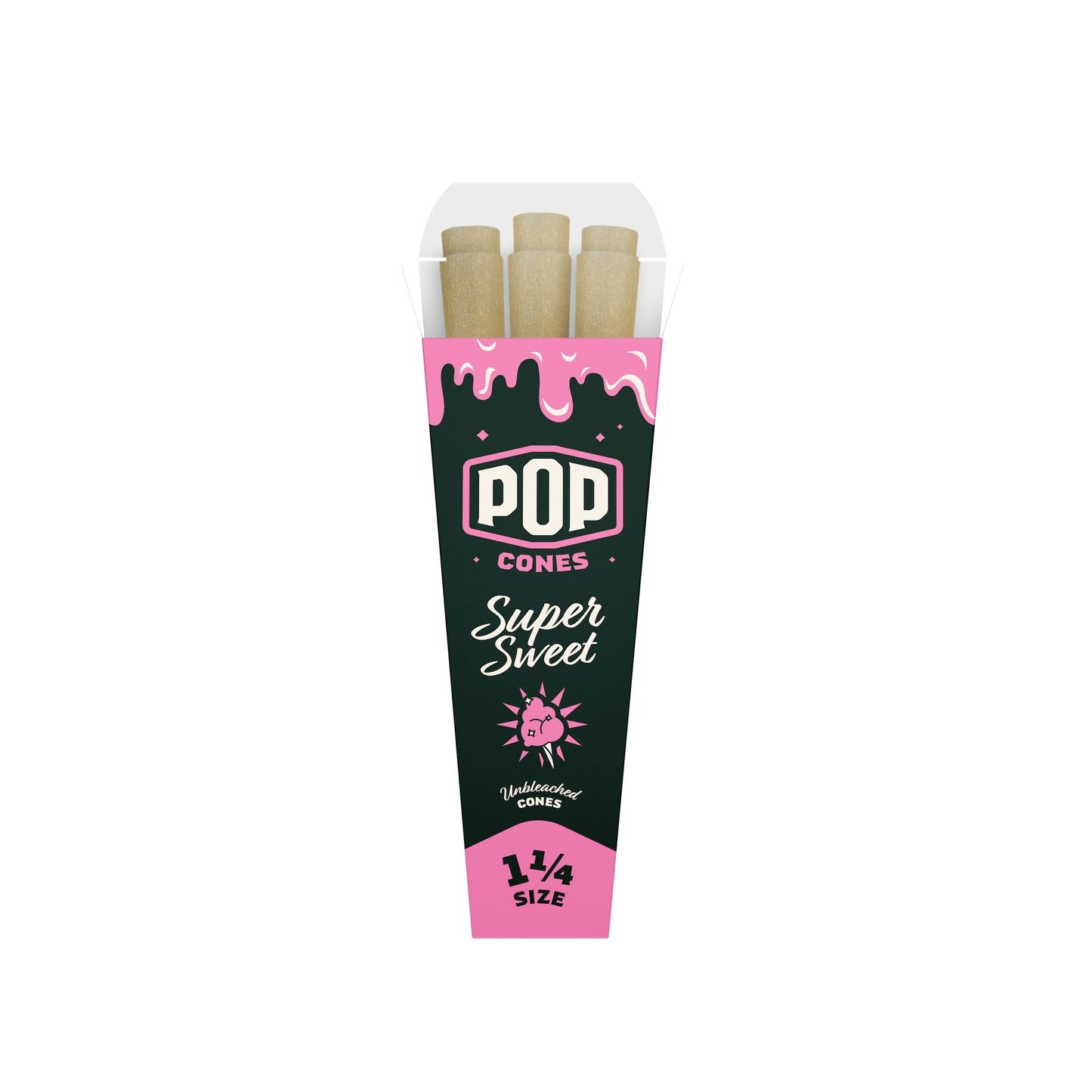 Pop Cones Unbleached 1 1/4" - 6ct