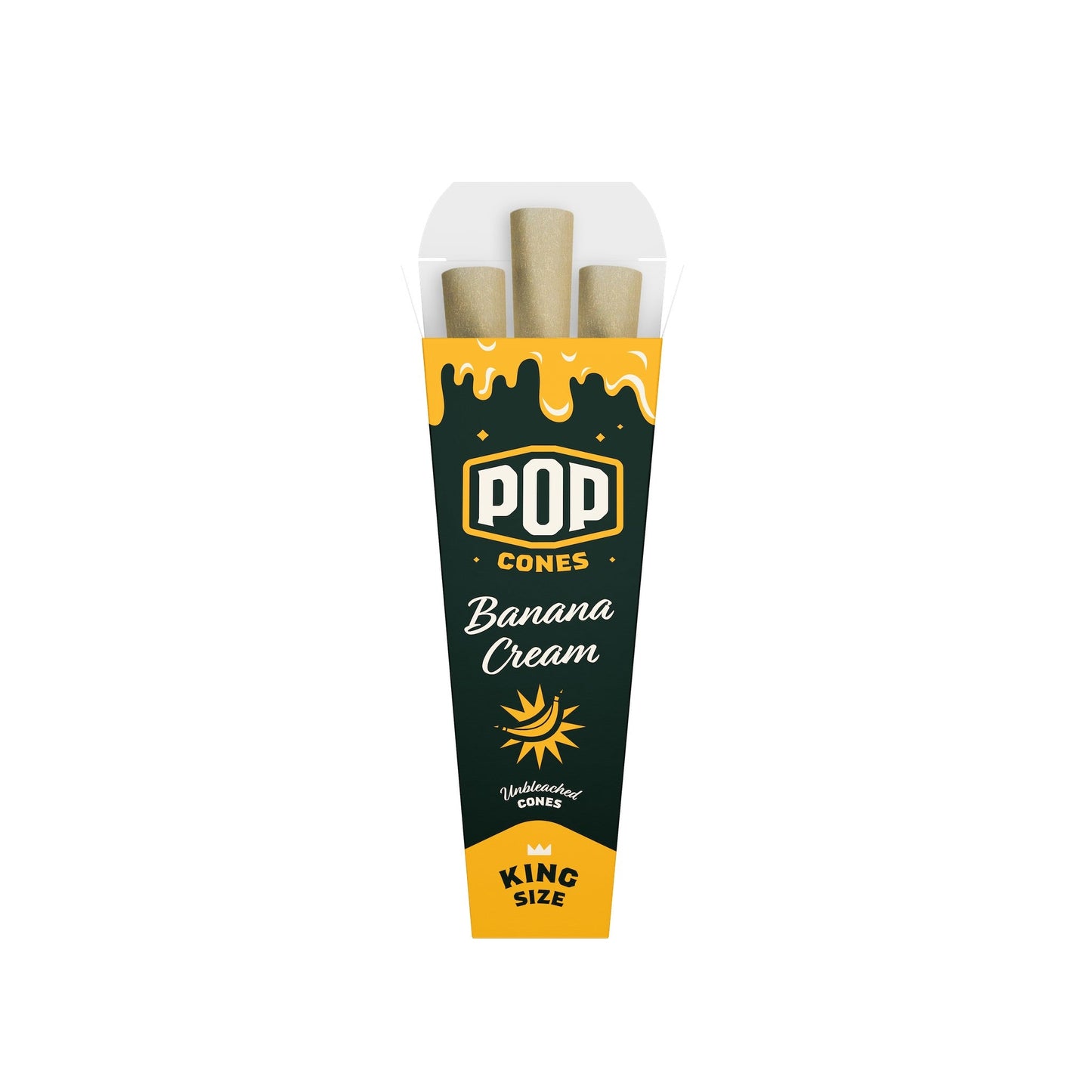 Pop Cones Unbleached King Size - 3ct