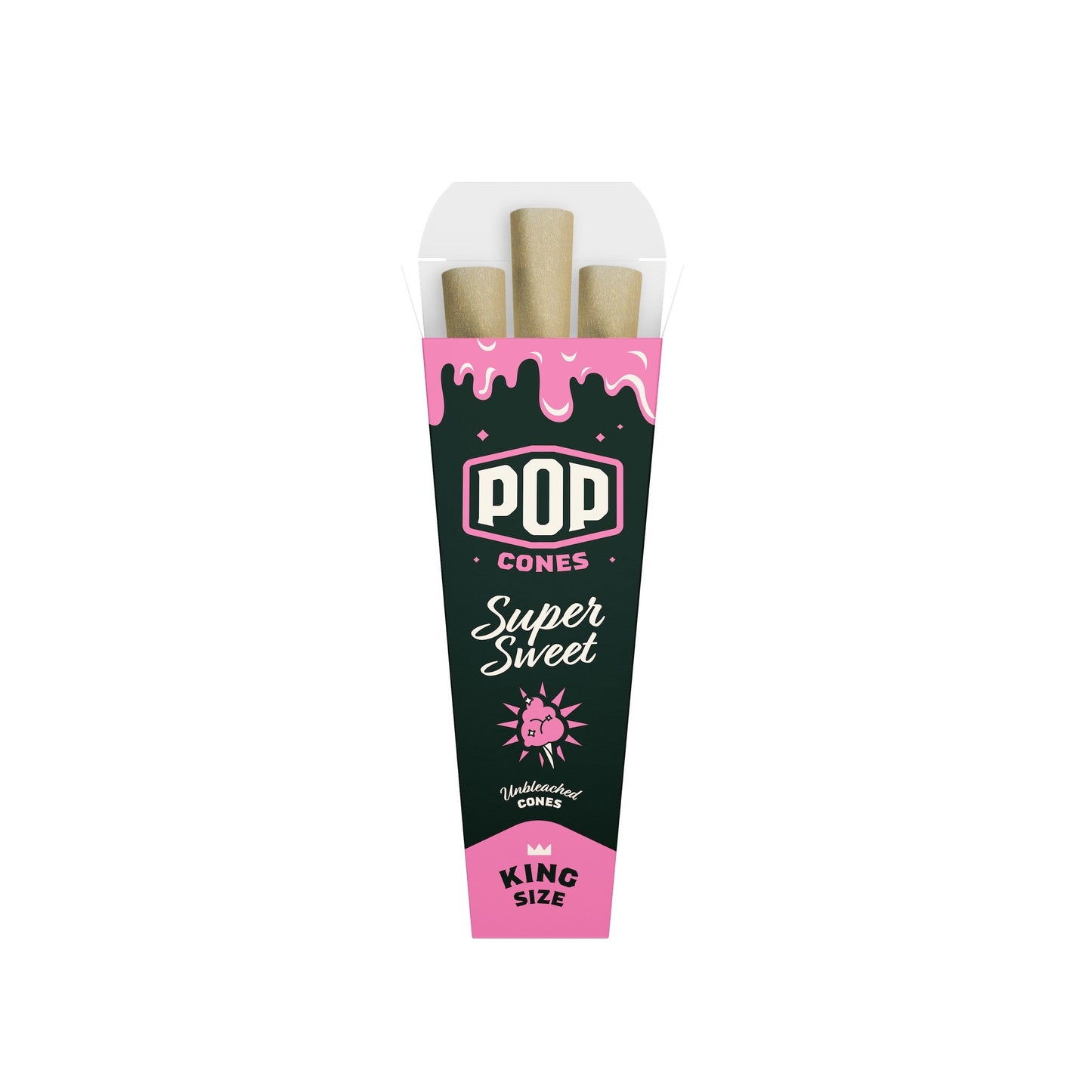 Pop Cones Unbleached King Size - 3ct