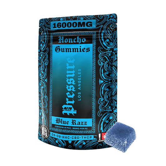 Pressure Honcho Blend Blue Razz Gummies - 16,000mg - hqdtechusa