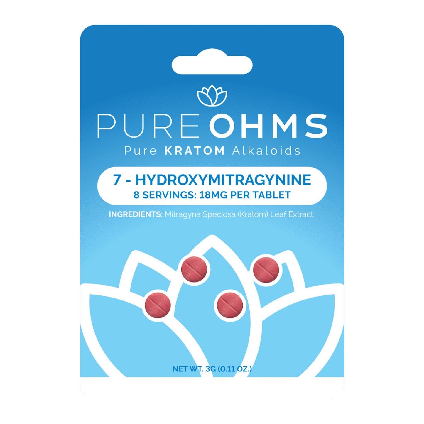 PureOHMs 7-Hydroxy Tablet- 72mg (4ct)