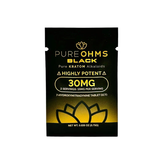 PureOHMs Black 7-Hydroxy Tablet- 30mg - hqdtechusa