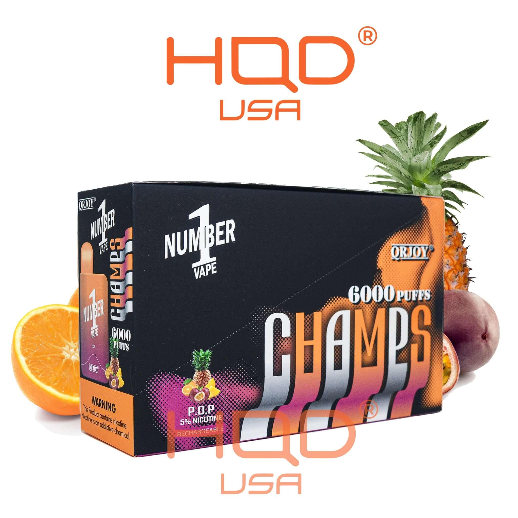 QRJOY | Champs Number 1 (5-Pack) | Disposable Vapes | HQD Tech USA