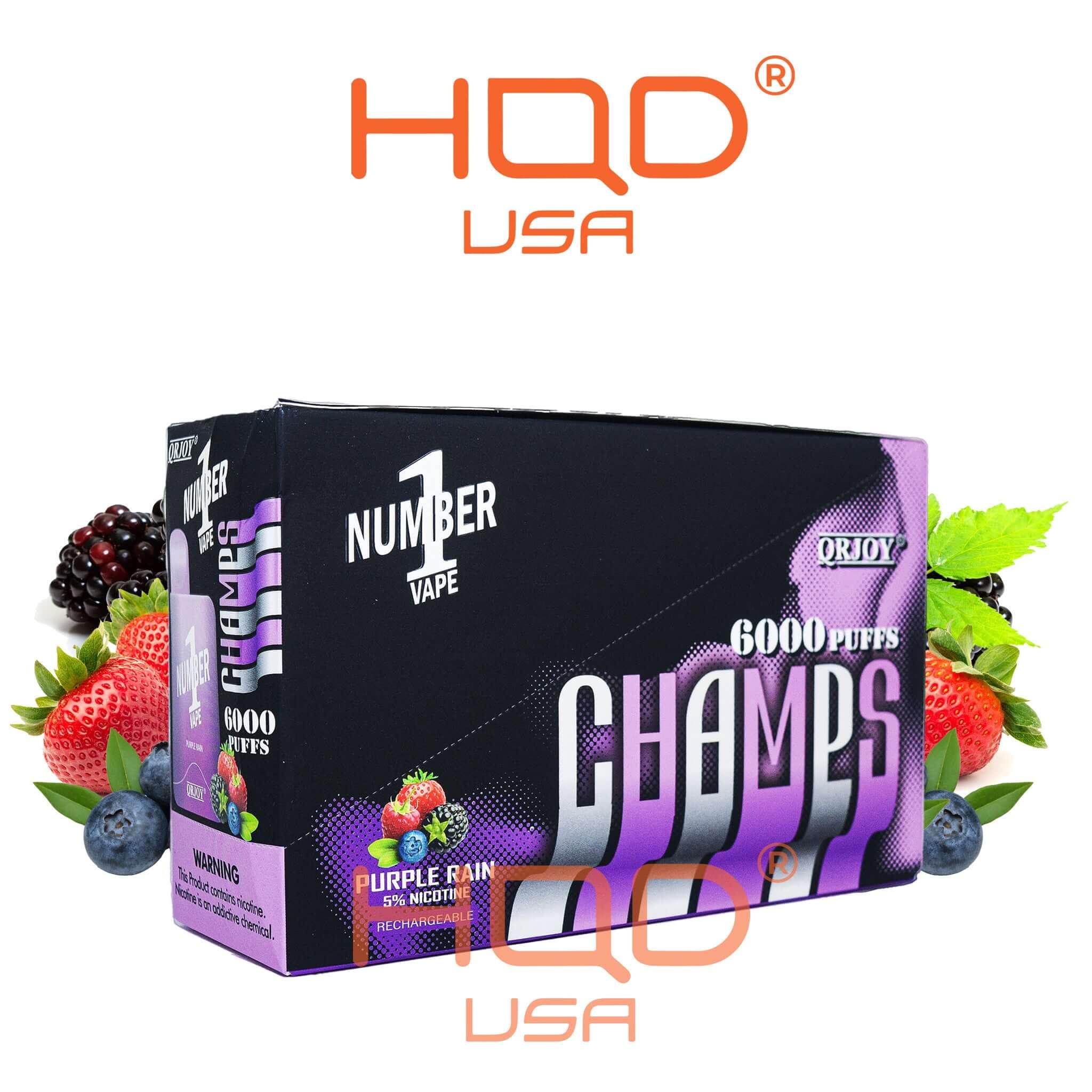 QRJOY | Champs Number 1 (5-Pack) | Disposable Vapes | HQD Tech USA