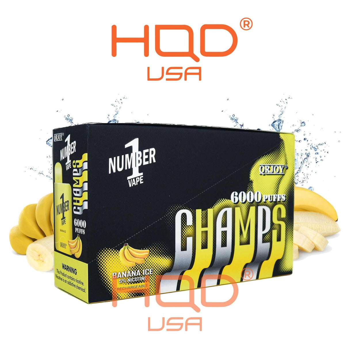QRJOY CHAMPS Number 1 6000 Disposable Vape 5 Pck HQD Tech USA QRJOY CHAMPS Number 1 6000 Disposable Vape 5 Pck HQD Tech USA
