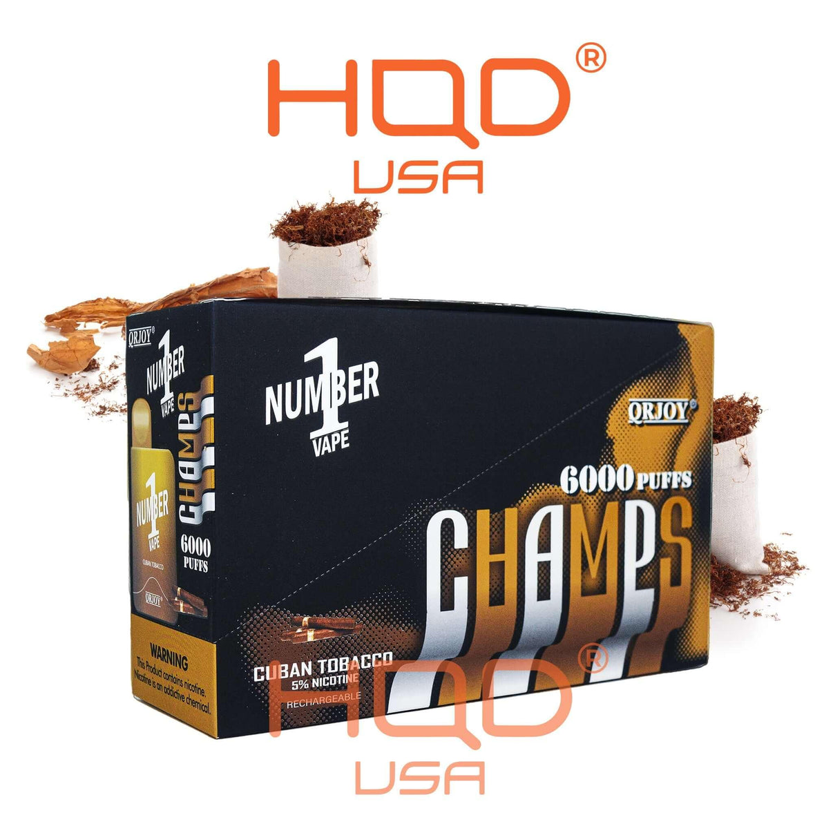 QRJOY | Champs Number 1 (5-Pack) | Disposable Vapes | HQD Tech USA