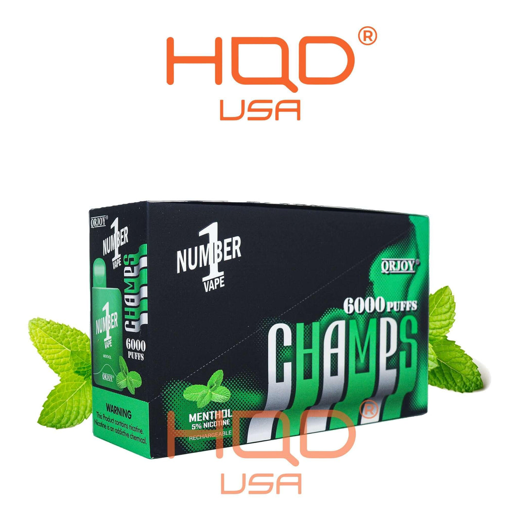 QRJOY | Champs Number 1 (5-Pack) | Disposable Vapes | HQD Tech USA