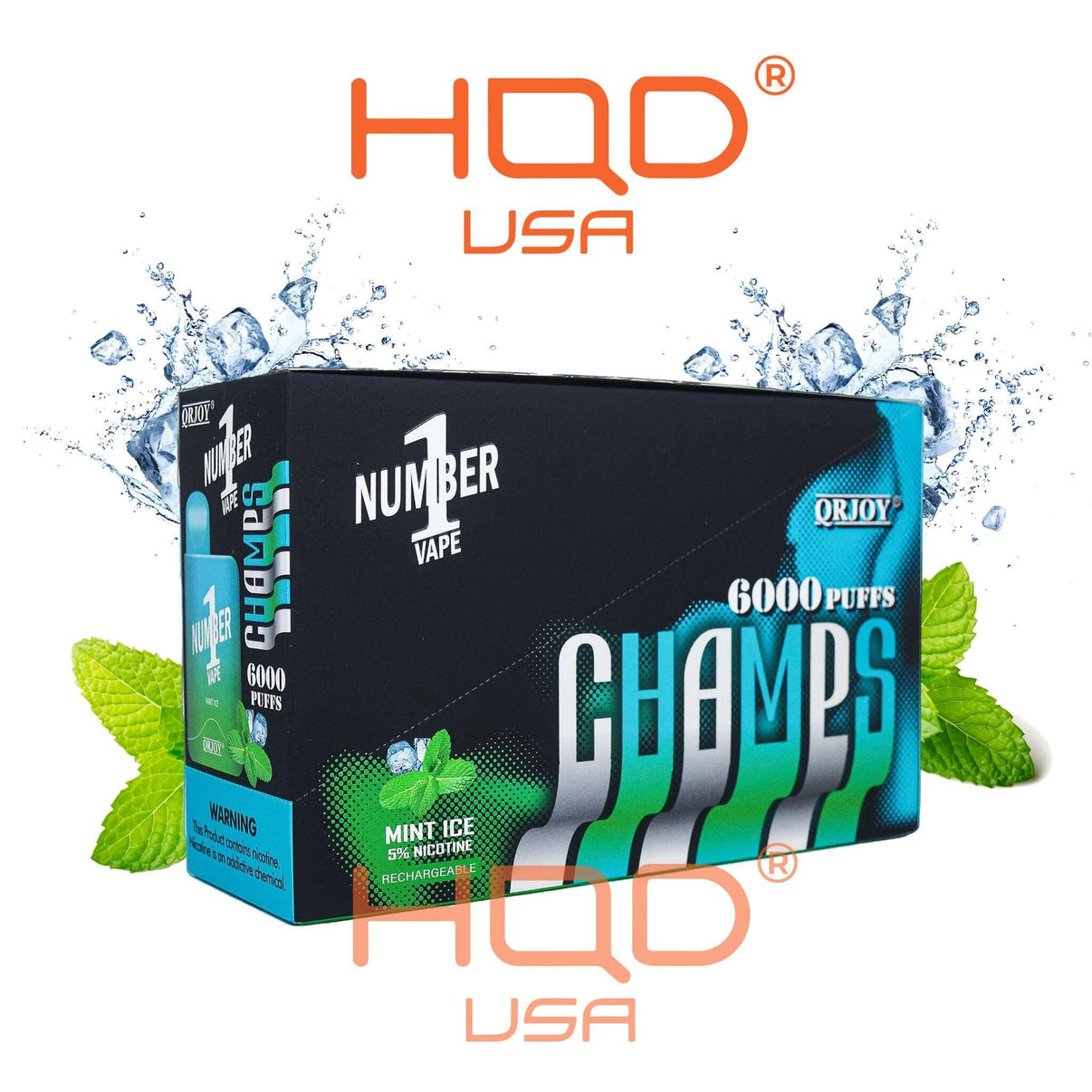 QRJOY CHAMPS Number 1 6000 Disposable Vape 5 Pck HQD Tech USA QRJOY CHAMPS Number 1 6000 Disposable Vape 5 Pck HQD Tech USA