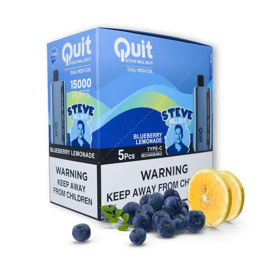 Quit, Steve Will Do It! Cuvie Glaze (0% Nicotine) (5-Pack) | Disposable Vapes | HQD Tech USA