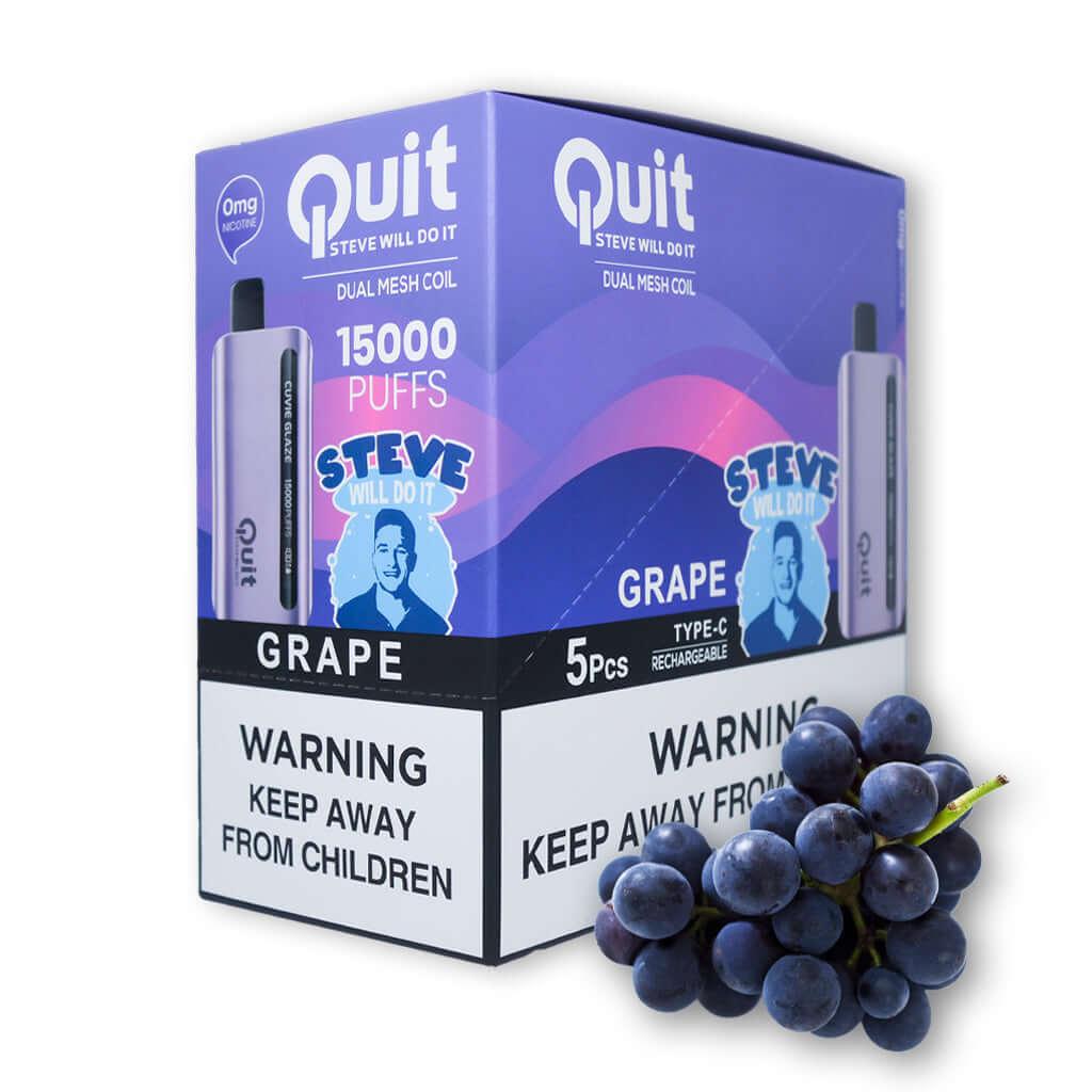 Quit, Steve Will Do It! Cuvie Glaze (0% Nicotine) (5-Pack) | Disposable Vapes | HQD Tech USA