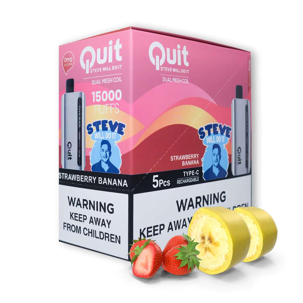 Quit, Steve Will Do It! Cuvie Glaze (0% Nicotine) (5-Pack) | Disposable Vapes | HQD Tech USA