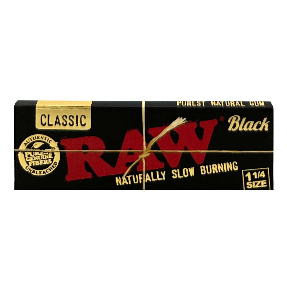 RAW Black 1 1/4 Rolling Papers | Rolling Papers | HQD Tech USA