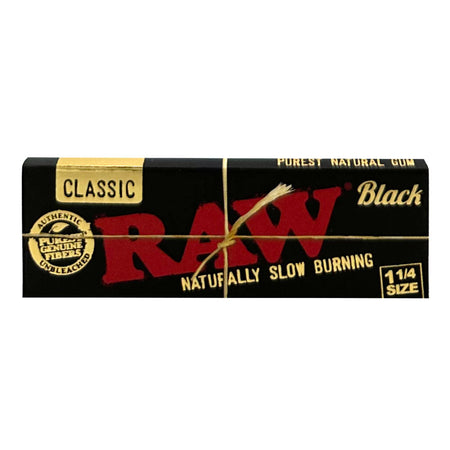RAW Black 1 1/4 Rolling Papers | Rolling Papers | HQD Tech USA