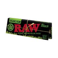 RAW Black Organic Hemp 1 1/4 Rolling Papers | Rolling Papers | HQD Tech USA