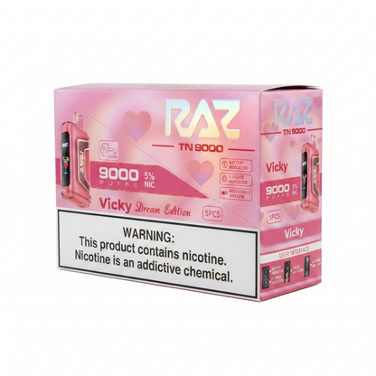 Raz TN9000 9000 Puffs 5 Pack - Vicky