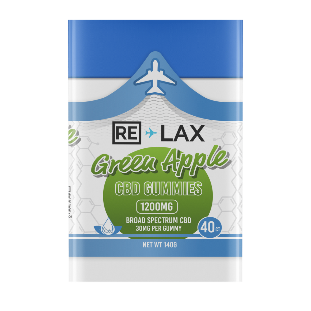RELAX CBD Gummies 1200mg (40 Ct) - Green Apple
