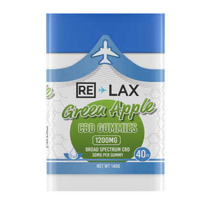 RELAX CBD Gummies 1200mg (40 Ct) - Green Apple