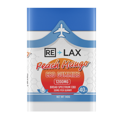 RELAX CBD Gummies 1200mg (40 Ct) - Peach Mango