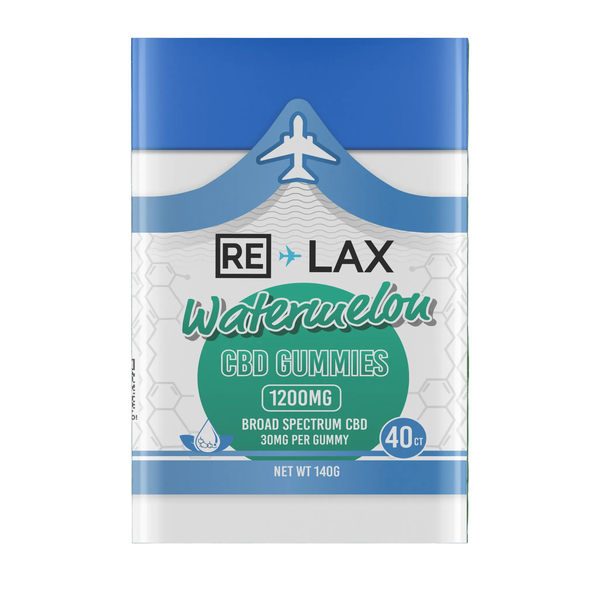 RELAX CBD Gummies 1200mg (40 Ct) - Watermelon