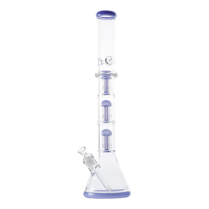 Ringed Triple Tree Perc Bong - 21in - hqdtechusa