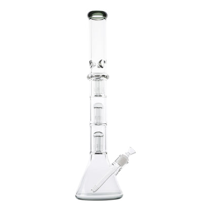 Ringed Triple Tree Perc Bong - 21in - hqdtechusa