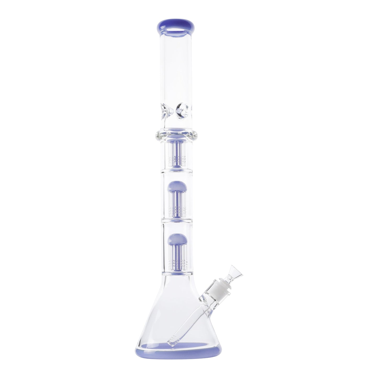 Ringed Triple Tree Perc Bong - 21in - hqdtechusa