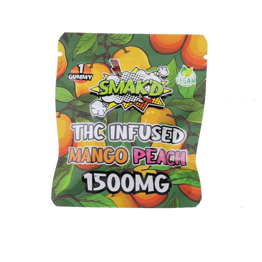 Smakd Mango Peach Delta 8 + HHC Gummy - 1500mg