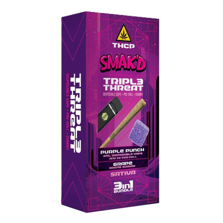 Smak'd Triple Threat - Disposable Pre Roll & Gummy Kit