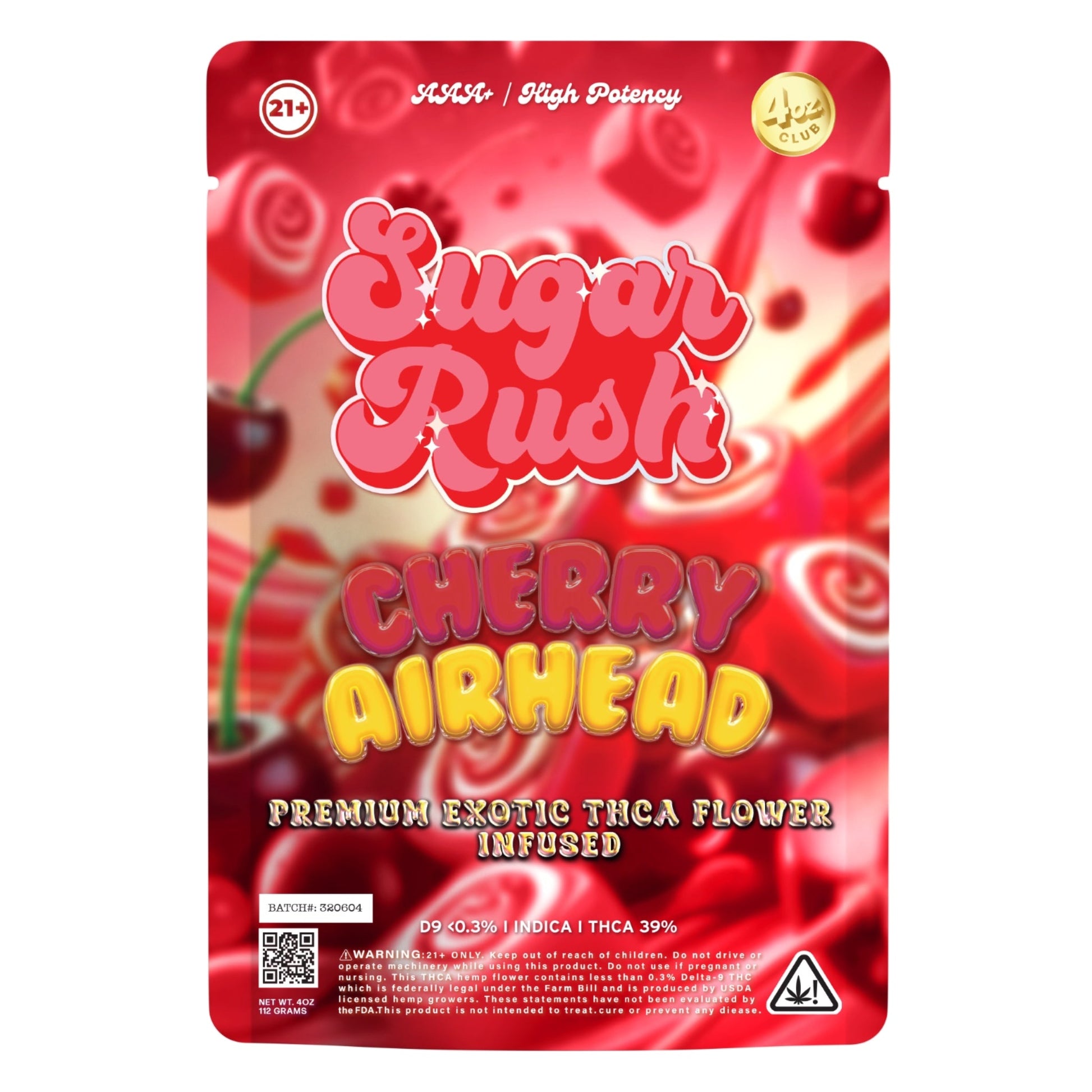 Sugar Rush Premium Exotic Cherry Airhead THC-A Flower - 3.5g - hqdtechusa