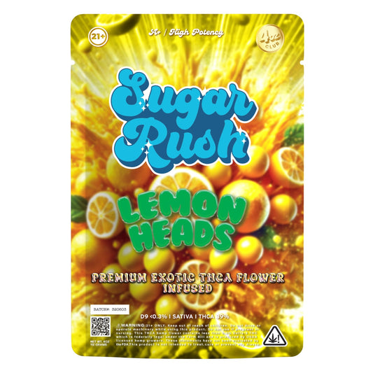 Sugar Rush Premium Exotic Lemon Heads THC-A Flower - 3.5g - hqdtechusa