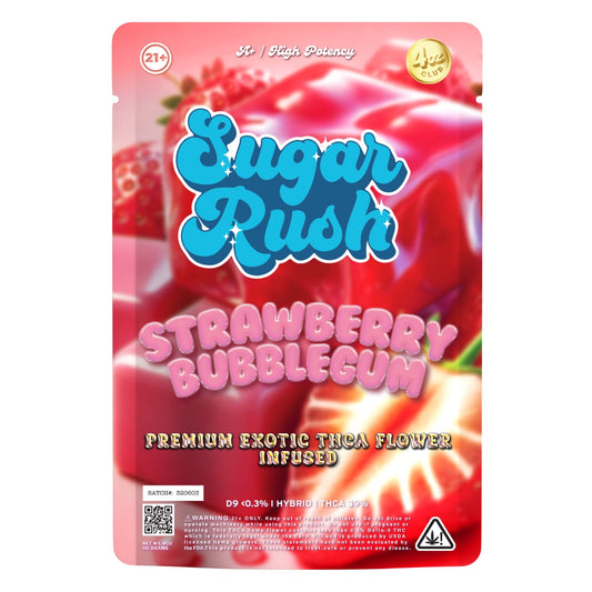 Sugar Rush Premium Exotic Strawberry Bubblegum THC-A Flower - 3.5g - hqdtechusa