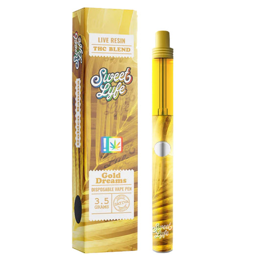 Sweet Lyfe Gold Live Resin THC Vaporizer - 3500mg