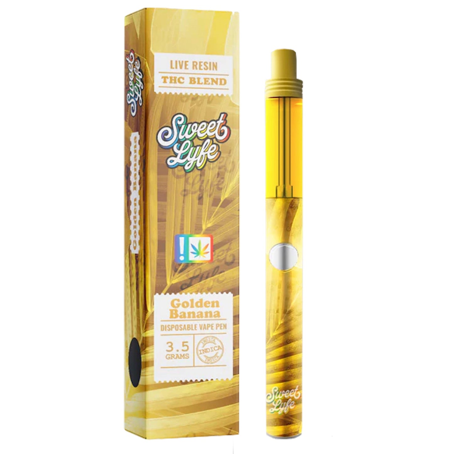 Sweet Lyfe Gold Live Resin THC Vaporizer - 3500mg