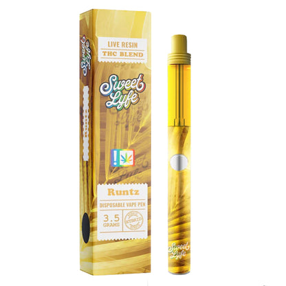 Sweet Lyfe Gold Live Resin THC Vaporizer - 3500mg