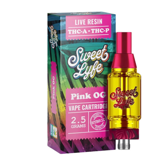 Sweet Lyfe Live Resin Pink OG THC-A + THC-P Cartridge - 2500mg