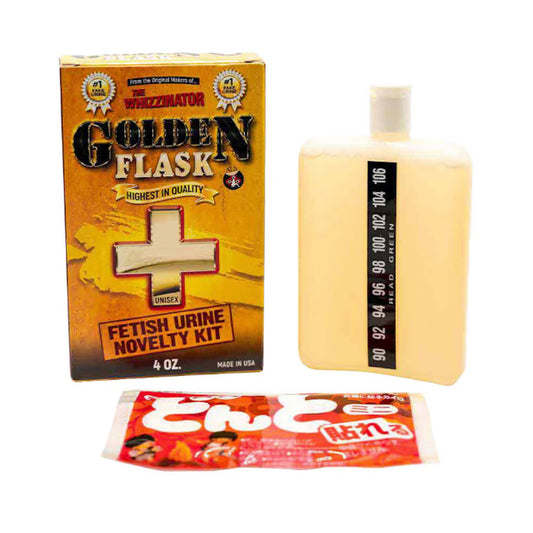 The Whizzinator Golden Flask Fetish Urine - 4oz - hqdtechusa