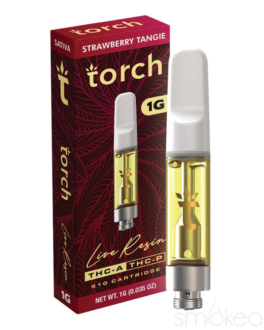 Indulge in the Flavorful Delight of Strawberry Tangie: 1g THCA Live Resin Blend Cartridge by Torch