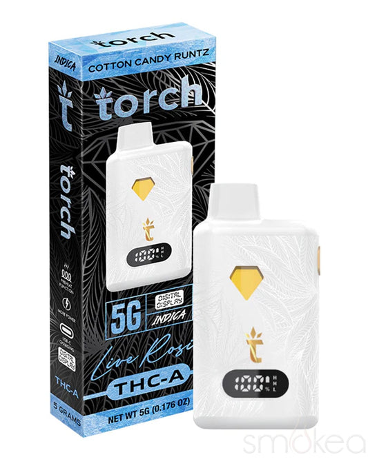 Indulge in the Sweet Bliss of Torch 5g THCA Live Rosin Disposable Vape - Cotton Candy Runtz Flavor