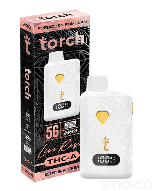 Indulge in Torch 5g THCA Live Rosin Disposable Vape - Forbidden Romulan Flavor Experience