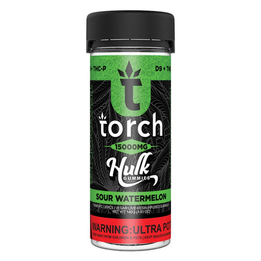 Torch Hulk Sour Watermelon Gummies - 15000mg - hqdtechusa