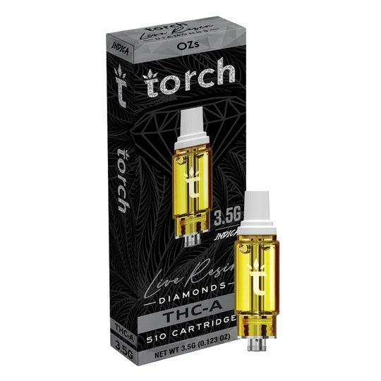 Torch THCa Live Resin Diamonds Cartridge 3.5G | THC Vape Carts | HQD Tech USA