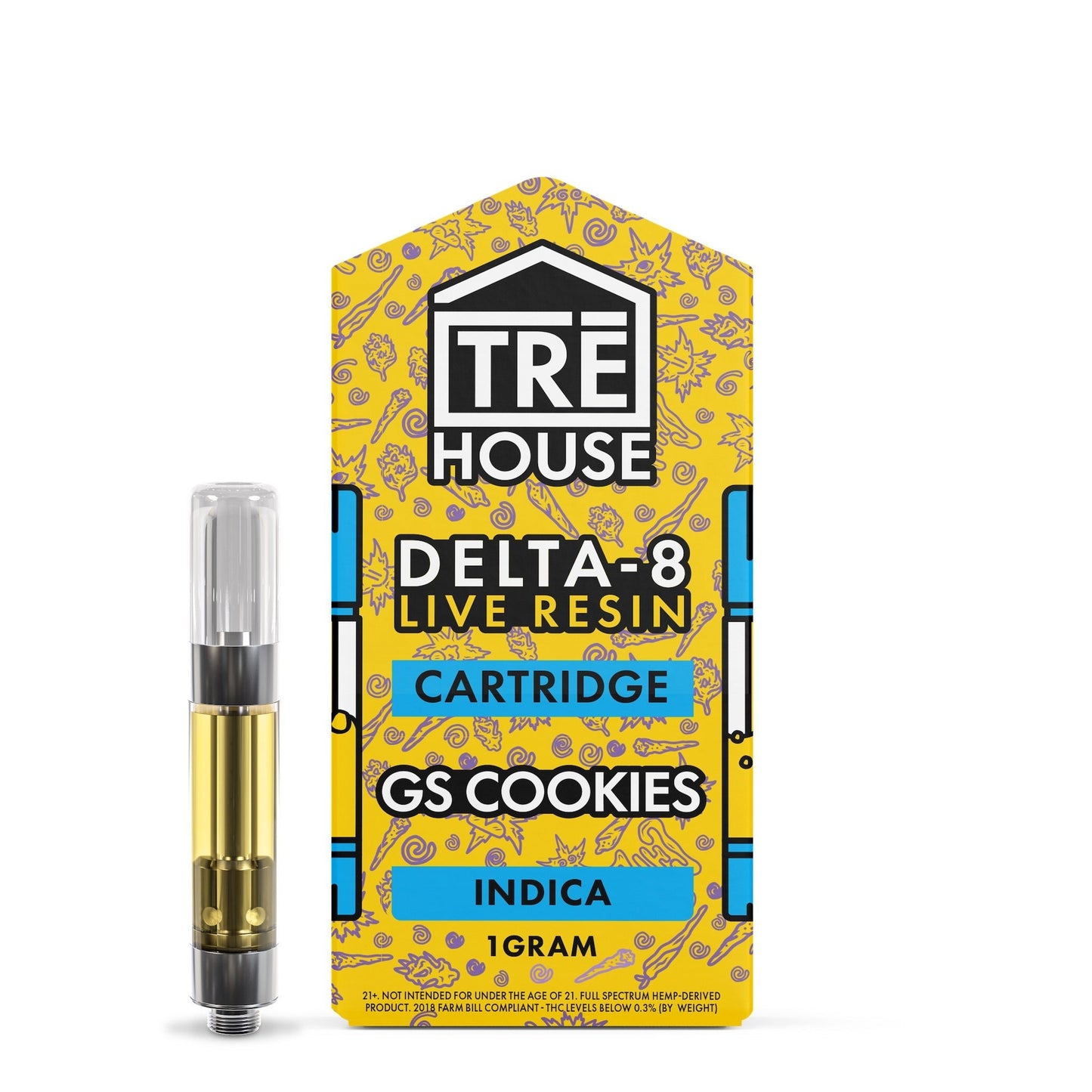 Tre House Live Resin Girl Scout Cookies Delta 8 Cartridge -1000mg