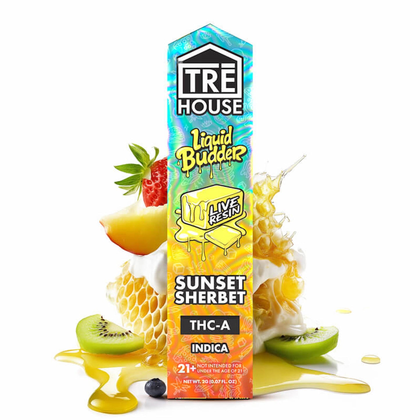 Tre House THC-A Live Resin Liquid Budder Vaporizer - 2000mg