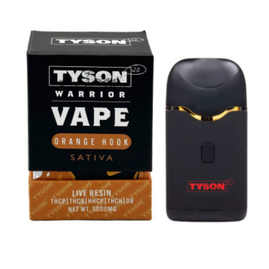 Tyson Orange Hook Live Rosin Vaporizer - 3000mg - hqdtechusa